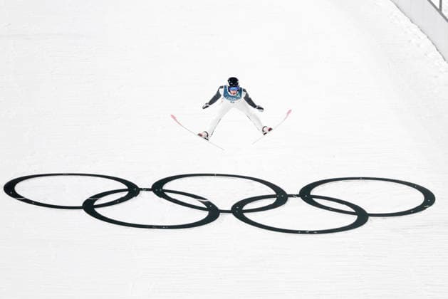 OLYMPICS - Winter Olympic Games, Olympische Spiele, Olympia, OS Milano Cortina 2026 VAL DI FIEMME,ITALY,09.FEB.26 - OLYMPICS, Ski jumping, Skispringen, Ski, nordisch - Winter Olympic Games Milano Cortina 2026, normal hill, men, individual. Image shows Daniel Andrei Cacina (ROU).  GEPAxpictures xMatthiasxTrinkl