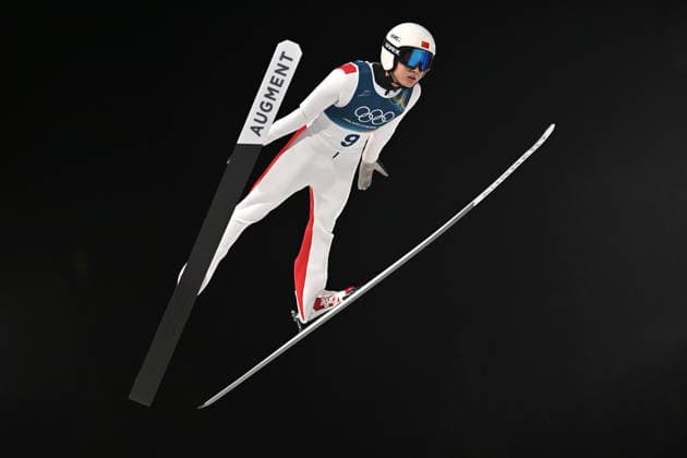 Predazzo, Italy, February 09th 2026. Qiwu Song of China in action during the Ski jumping, Skispringen, Ski, nordisch Mens Normal Hill Individual competition of the Olympic Winter games, Winterspiele,Spiele, Summer games 2026 in Predazzo, Italy. (Photo by Igor Kupljenik Sports Press Photo)  Copyright: xIgorxKupljenikx xSPPx Sportspressphoto_SPR90598