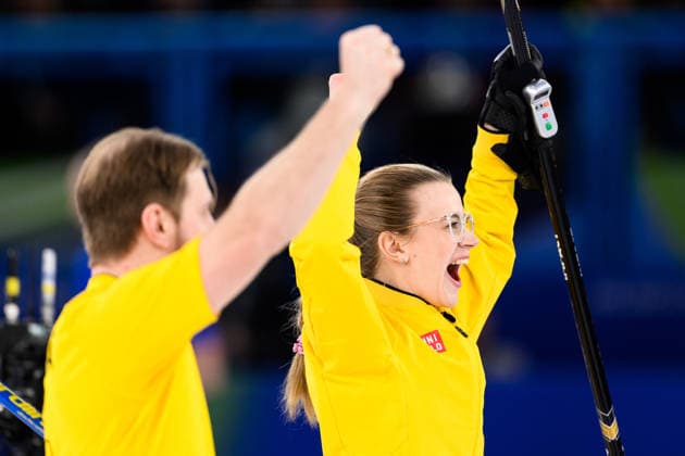 260209 Rasmus Wrana and Isabelle Wrana of Sweden celebrates after competing in a round robin mixed doubles curling semifinal match between Great Britain and Sweden during day 3 of the 2026 Winter Olympics on February 9, 2026 in Cortina. Photo: Jon Olav Nesvold BILDBYRAN COP 217 JE0114 curling Olympic Games, Olympische Spiele, Olympia, OS olympics winter olympics os ol olympiska spel vinter-os olympiske leker milano cortina 2026 milan cortina 2026 milano cortina 2026 olympic games milano cortina 2026 winter olympic games milano cortina-os milano cortina-ol vinter-ol 3 bbeng jubel sweden sverige *** 260209 Rasmus Wrana and Isabelle Wrana of Sweden celebrates after competing in a round robin mixed doubles curling semifinal match between Great Britain and Sweden during day 3 of the 2026 Winter Olympics on February 9, 2026 in Cortina Photo Jon Olav Nesvold BILDBYRAN COP 217 JE0114 curling olympic games olympics winter olympics os ol olympiska spel vinter os olympiske leker milano cortina 2026 milan cortina 2026 milano cortina 2026 olympic games milano cortina 2026 winter olympic games milano cortina os milano cortina ol vinter ol 3 bbeng jubel sweden sverige  Copyright: JONxOLAVxNESVOLD BB260209JE029