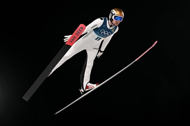 Predazzo, Italy, February 09th 2026. Mackenzie Boyd-Clowes of Canada in action during the Ski jumping, Skispringen, Ski, nordisch Mens Normal Hill Individual competition of the Olympic Winter games, Winterspiele,Spiele, Summer games 2026 in Predazzo, Italy. (Photo by Igor Kupljenik Sports Press Photo)  Copyright: xIgorxKupljenikx xSPPx Sportspressphoto_SPR90604