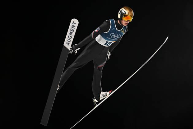 Predazzo, Italy, February 09th 2026. Alex Insam of Italy in action during the Ski jumping, Skispringen, Ski, nordisch Mens Normal Hill Individual competition of the Olympic Winter games, Winterspiele,Spiele, Summer games 2026 in Predazzo, Italy. (Photo by Igor Kupljenik Sports Press Photo)  Copyright: xIgorxKupljenikx xSPPx Sportspressphoto_SPR90607