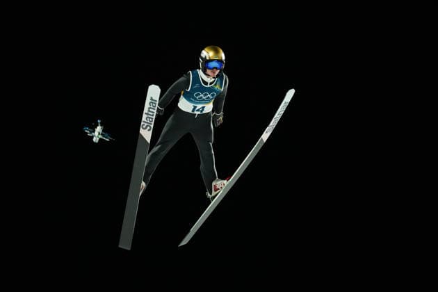 Milano Cortina 2026 Winter Olympics VAL DI FIEMME, ITALY - FEBRUARY 09: Yevhen Marusiak of Ukraine competes during the Men s Normal Hill Individual First Round on day three of the Milano Cortina 2026 Winter Olympic Games, Olympische Spiele, Olympia, OS at Predazzo Ski jumping, Skispringen, Ski, nordisch Stadium on February 09, 2026 in Val di Fiemme, Italy. Cemal Yurttas Anadolu Italy Italy. Editorial use only. Please get in touch for any other usage.  Copyright: x2026xAnadoluxCemalxYurttasx