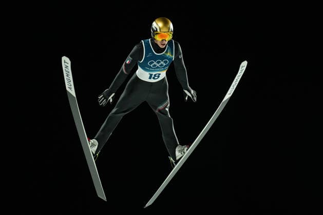 Milano Cortina 2026 Winter Olympics VAL DI FIEMME, ITALY - FEBRUARY 09: Alex Insam of Italy competes during the Men s Normal Hill Individual First Round on day three of the Milano Cortina 2026 Winter Olympic Games, Olympische Spiele, Olympia, OS at Predazzo Ski jumping, Skispringen, Ski, nordisch Stadium on February 09, 2026 in Val di Fiemme, Italy. Cemal Yurttas Anadolu Italy Italy. Editorial use only. Please get in touch for any other usage.  Copyright: x2026xAnadoluxCemalxYurttasx