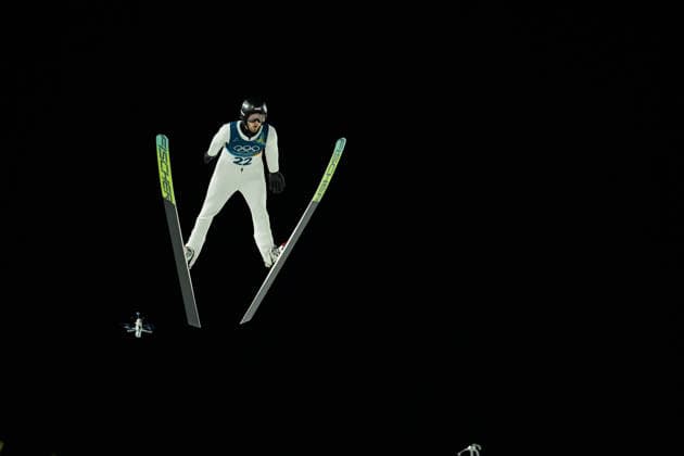 Milano Cortina 2026 Winter Olympics VAL DI FIEMME, ITALY - FEBRUARY 09: Kevin Bickner of United States competes during the Men s Normal Hill Individual First Round on day three of the Milano Cortina 2026 Winter Olympic Games, Olympische Spiele, Olympia, OS at Predazzo Ski jumping, Skispringen, Ski, nordisch Stadium on February 09, 2026 in Val di Fiemme, Italy. Cemal Yurttas Anadolu Italy Italy. Editorial use only. Please get in touch for any other usage.  Copyright: x2026xAnadoluxCemalxYurttasx