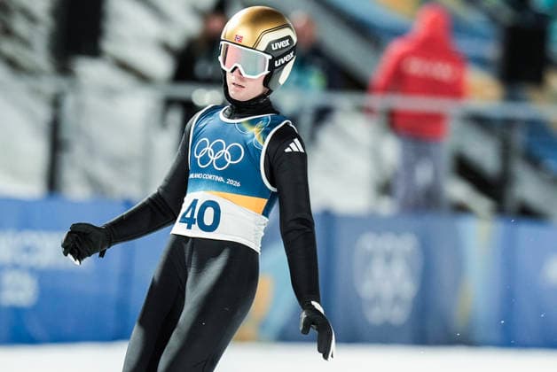 Winter Olympics in Milan Cortina 2026 Val di Fiemme 20260209. Kristoffer Eriksen Sundal during the 1st round of the men s individual normal hill in the Predazzo Ski jumping, Skispringen, Ski, nordisch Stadium during the Winter Olympics in Milano Cortina 2026. Photo: Terje Pedersen NTB Val di Fiemme Norway EDITORIAL USE ONLY. RESTRICTED USE FOR BETTING COMPANIES Ref:_SPOJNTiv3nKGVY.jpg *** Winter Olympics in Milan Cortina 2026 Val di Fiemme 20260209 Kristoffer Eriksen Sundal during the 1st round of the men s individual normal hill in the Predazzo Ski Jumping Stadium during the Winter Olympics in Milan Cortina 2026 Photo Terje Pedersen NTB Val di Fiemme Norway EDITORIAL USE ONLY RESTRICTED USE FOR BETTING COMPANIES  Copyright: xTerjexPedersenx xNTBx