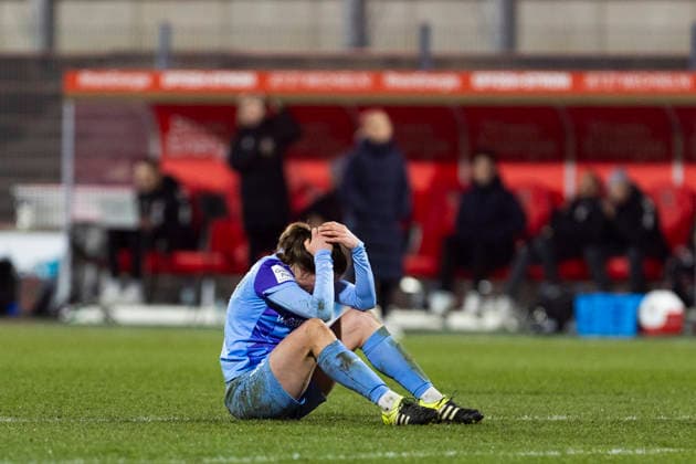 Google Pixel Frauen-Bundesliga: 1. FC Köln - SGS Essen; 09.02.2026 Lena Ostermeier (SGS Essen, 18) am 17. Spieltag der Google Pixel Frauen-Bundesliga im Spiel des 1. FC Köln gegen die SGS Essen am 09.02.2026 im Franz-Kremer-Stadion in Köln. Copyright: xBEAUTIFULxSPORTS Meuselx