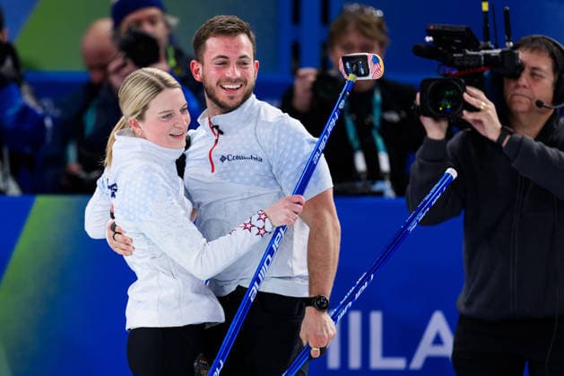 260209 Korey Dropkin of USA competes in a round robin mixed doubles curling semifinal match between Great Britain and Sweden during day 3 of the 2026 Winter Olympics on February 9, 2026 in Cortina. Photo: Jon Olav Nesvold BILDBYRAN COP 217 JE0114 curling Olympic Games, Olympische Spiele, Olympia, OS olympics winter olympics os ol olympiska spel vinter-os olympiske leker milano cortina 2026 milan cortina 2026 milano cortina 2026 olympic games milano cortina 2026 winter olympic games milano cortina-os milano cortina-ol vinter-ol 3 bbeng *** 260209 Korey Dropkin of USA competes in a round robin mixed doubles curling semifinal match between Great Britain and Sweden during day 3 of the 2026 Winter Olympics on February 9, 2026 in Cortina Photo Jon Olav Nesvold BILDBYRAN COP 217 JE0114 curling olympic games olympics winter olympics os ol olympiska spel vinter os olympiske leker milano cortina 2026 milan cortina 2026 milano cortina 2026 olympic games milano cortina 2026 winter olympic games milano cortina os milano cortina ol vinter ol 3 bbeng  Copyright: JONxOLAVxNESVOLD BB260209JE036