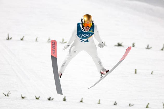 OLYMPICS - Winter Olympic Games, Olympische Spiele, Olympia, OS Milano Cortina 2026 VAL DI FIEMME,ITALY,09.FEB.26 - OLYMPICS, Ski jumping, Skispringen, Ski, nordisch - Winter Olympic Games Milano Cortina 2026, normal hill, men, individual. Image shows Sandro Hauswirth (SUI).  GEPAxpictures xMatthiasxTrinkl