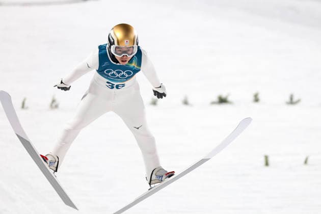 OLYMPICS - Winter Olympic Games, Olympische Spiele, Olympia, OS Milano Cortina 2026 VAL DI FIEMME,ITALY,09.FEB.26 - OLYMPICS, Ski jumping, Skispringen, Ski, nordisch - Winter Olympic Games Milano Cortina 2026, normal hill, men, individual. Image shows Naoki Nakamura (JPN).  GEPAxpictures xMatthiasxTrinkl
