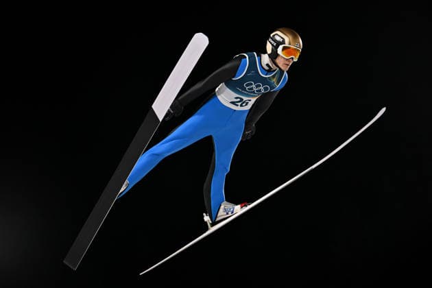 Predazzo, Italy, February 09th 2026. Antti Aalto of Finland in action during the Ski jumping, Skispringen, Ski, nordisch Mens Normal Hill Individual competition of the Olympic Winter games, Winterspiele,Spiele, Summer games 2026 in Predazzo, Italy. (Photo by Igor Kupljenik Sports Press Photo)  Copyright: xIgorxKupljenikx xSPPx Sportspressphoto_SPR90612