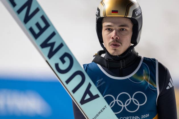 OLYMPICS - Winter Olympic Games, Olympische Spiele, Olympia, OS Milano Cortina 2026 VAL DI FIEMME,ITALY,09.FEB.26 - OLYMPICS, Ski jumping, Skispringen, Ski, nordisch - Winter Olympic Games Milano Cortina 2026, normal hill, men, individual. Image shows Philipp Raimund (GER).  GEPAxpictures xOliverxLerch