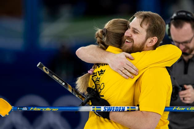 260209 Isabella Wrana and Rasmus Wrana of Sweden celebrate after winning a round robin mixed doubles curling semifinal match between Great Britain and Sweden during day 3 of the 2026 Winter Olympics on February 9, 2026 in Cortina. Photo: Jon Olav Nesvold BILDBYRAN COP 217 JE0114 curling Olympic Games, Olympische Spiele, Olympia, OS olympics winter olympics os ol olympiska spel vinter-os olympiske leker milano cortina 2026 milan cortina 2026 milano cortina 2026 olympic games milano cortina 2026 winter olympic games milano cortina-os milano cortina-ol vinter-ol 3 bbeng jubel *** 260209 Isabella Wrana and Rasmus Wrana of Sweden celebrate after winning a round robin mixed doubles curling semifinal match between Great Britain and Sweden during day 3 of the 2026 Winter Olympics on February 9, 2026 in Cortina Photo Jon Olav Nesvold BILDBYRAN COP 217 JE0114 curling olympic games olympics winter olympics os ol olympiska spel vinter os olympiske leker milano cortina 2026 milan cortina 2026 milano cortina 2026 olympic games milano cortina 2026 winter olympic games milano cortina os milano cortina ol vinter ol 3 bbeng jubel  Copyright: JONxOLAVxNESVOLD BB260209JE040