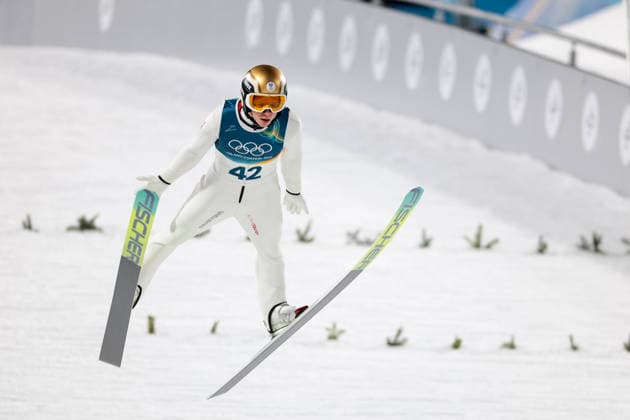 OLYMPICS - Winter Olympic Games, Olympische Spiele, Olympia, OS Milano Cortina 2026 VAL DI FIEMME,ITALY,09.FEB.26 - OLYMPICS, Ski jumping, Skispringen, Ski, nordisch - Winter Olympic Games Milano Cortina 2026, normal hill, men, individual. Image shows Stephan Embacher (AUT).  GEPAxpictures xMatthiasxTrinkl