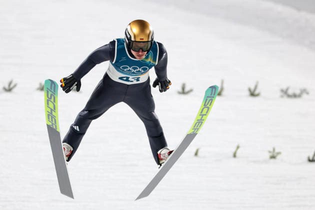 OLYMPICS - Winter Olympic Games, Olympische Spiele, Olympia, OS Milano Cortina 2026 VAL DI FIEMME,ITALY,09.FEB.26 - OLYMPICS, Ski jumping, Skispringen, Ski, nordisch - Winter Olympic Games Milano Cortina 2026, normal hill, men, individual. Image shows Felix Hofmann (GER).  GEPAxpictures xMatthiasxTrinkl