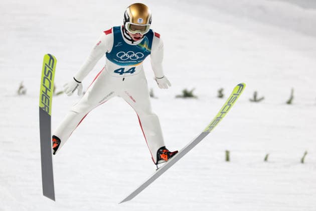 OLYMPICS - Winter Olympic Games, Olympische Spiele, Olympia, OS Milano Cortina 2026 VAL DI FIEMME,ITALY,09.FEB.26 - OLYMPICS, Ski jumping, Skispringen, Ski, nordisch - Winter Olympic Games Milano Cortina 2026, normal hill, men, individual. Image shows Jan Hoerl (AUT).  GEPAxpictures xMatthiasxTrinkl