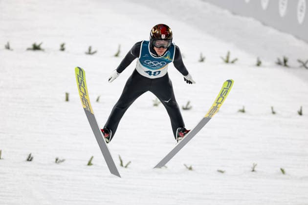 OLYMPICS - Winter Olympic Games, Olympische Spiele, Olympia, OS Milano Cortina 2026 VAL DI FIEMME,ITALY,09.FEB.26 - OLYMPICS, Ski jumping, Skispringen, Ski, nordisch - Winter Olympic Games Milano Cortina 2026, normal hill, men, individual. Image shows Ren Nikaido (JPN).  GEPAxpictures xMatthiasxTrinkl