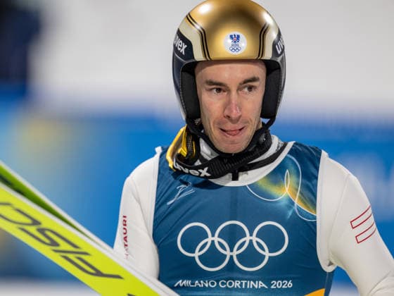 OLYMPICS - Winter Olympic Games, Olympische Spiele, Olympia, OS Milano Cortina 2026 VAL DI FIEMME,ITALY,09.FEB.26 - OLYMPICS, Ski jumping, Skispringen, Ski, nordisch - Winter Olympic Games Milano Cortina 2026, normal hill, men, individual. Image shows Stefan Kraft (AUT).  GEPAxpictures xOliverxLerch