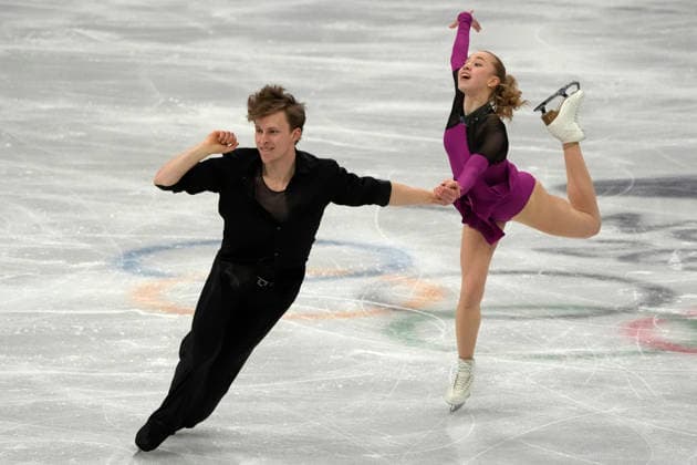 Milla Ruud Reitan and Nikolaj Majorov of Sweden during the Ice Dance Rhythm Dance Individual Event at the Milano Figure skating, Eiskunstlauf Arena in Milan, Italy on Monday, February 9, 2026.  OLY20260209108 RichardxEllis