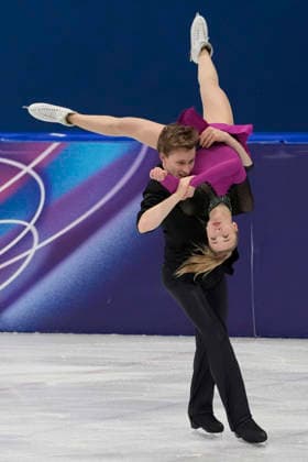 Milla Ruud Reitan and Nikolaj Majorov of Sweden during the Ice Dance Rhythm Dance Individual Event at the Milano Figure skating, Eiskunstlauf Arena in Milan, Italy on Monday, February 9, 2026.  OLY20260209110 RichardxEllis