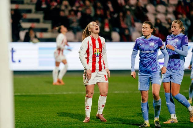 09.02.26, Frauen, Fussball, Google Pixel Frauen Bundesliga, Saison 2025 2026, 1. FC Köln - SGS Essen, 17. Spieltag Weronika Zawistowska ( 10 - 1. FC Köln) Frustschrei nach vergebener Chance Köln Franz-Kremer-Stadion NRW Deutschland