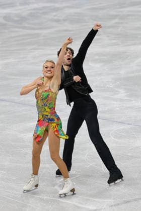 Winter Olympics - Figure skating, Eiskunstlauf Team Event Ice Dance-Rhythm Dance - Milan Phebe Bekker and James Hernandez of Team Great Britain compete in the figure skating team event ice dance-rhythm dance during the Milano Cortina 2026 Winter Olympic Games, Olympische Spiele, Olympia, OS at Milano Ice Skating Arena in Milan on February 9, 2026. Photo by Alexis Jumeau ABACAPRESS.COM Milan Italy  Copyright: xJMP ABACAx