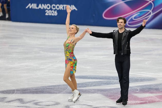 Winter Olympics - Figure skating, Eiskunstlauf Team Event Ice Dance-Rhythm Dance - Milan Phebe Bekker and James Hernandez of Team Great Britain compete in the figure skating team event ice dance-rhythm dance during the Milano Cortina 2026 Winter Olympic Games, Olympische Spiele, Olympia, OS at Milano Ice Skating Arena in Milan on February 9, 2026. Photo by Alexis Jumeau ABACAPRESS.COM Milan Italy  Copyright: xJMP ABACAx