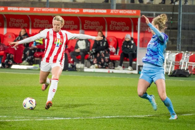 Deutschland: Google Pixel Frauen-Bundesliga 2025 26 1.FC Köln vs SGS Essen, 17. Spieltag - 09.02.2026 - Franz-Kremer-Stadion (NRW) Sandra Jessen (1.FC Köln, 6) Copyright: xOrhanxHabashx