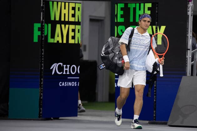 February 9, 2026, Frisco, Texas, USA: MATTIA BELLUCI (ITA) is introduced before a menÃ¢â‚¬â ¢s singles match at 2026 Nexo Dallas Open at The Ford Center at The Star in Frisco, Texas. Nakishima defeated Bellucci, 6:3, 6:4. Tennis 2026: Dallas Open: Nakishima 6:3, 6:4 Belluci  - ZUMAh193 20260209_zsp_h193_002 Copyright: xDanielxMcGregor-Huyerx