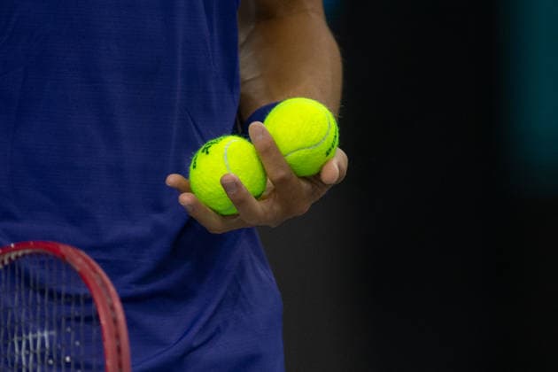 February 9, 2026, Frisco, Texas, USA: BRANDON NAKASHIMA (USA) holds tennis balls during a menÃ¢â‚¬â ¢s singles match at 2026 Nexo Dallas Open at The Ford Center at The Star in Frisco, Texas. Nakishima defeated Bellucci, 6:3, 6:4. Tennis 2026: Dallas Open: Nakishima 6:3, 6:4 Belluci  - ZUMAh193 20260209_zsp_h193_009 Copyright: xDanielxMcGregor-Huyerx