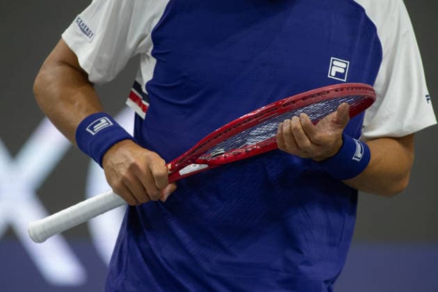 February 9, 2026, Frisco, Texas, USA: BRANDON NAKASHIMA (USA) holds his racket during a menÃ¢â‚¬â ¢s singles match at 2026 Nexo Dallas Open at The Ford Center at The Star in Frisco, Texas. Nakishima defeated Bellucci, 6:3, 6:4. Tennis 2026: Dallas Open: Nakishima 6:3, 6:4 Belluci  - ZUMAh193 20260209_zsp_h193_024 Copyright: xDanielxMcGregor-Huyerx