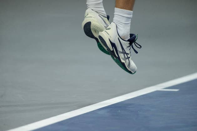 February 9, 2026, Frisco, Texas, USA: A detailed shot of MATTIA BELLUCIÃ¢â‚¬â ¢S (ITA) shoes during a menÃ¢â‚¬â ¢s singles match at 2026 Nexo Dallas Open at The Ford Center at The Star in Frisco, Texas. Nakishima defeated Bellucci, 6:3, 6:4. Frisco USA - ZUMAh193 20260209_zsp_h193_034 Copyright: xDanielxMcGregor-Huyerx