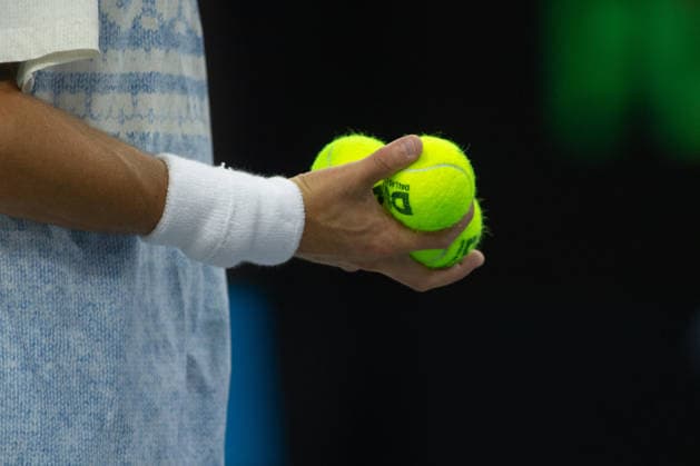 February 9, 2026, Frisco, Texas, USA: MATTIA BELLUCI (ITA) holds tennis balls during a menÃ¢â‚¬â ¢s singles match at 2026 Nexo Dallas Open at The Ford Center at The Star in Frisco, Texas. Nakishima defeated Bellucci, 6:3, 6:4. Tennis 2026: Dallas Open: Nakishima 6:3, 6:4 Belluci  - ZUMAh193 20260209_zsp_h193_037 Copyright: xDanielxMcGregor-Huyerx