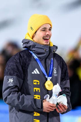 260209 Philipp Raimund of Germany celebrates after competing in the second run in the men s normal hill individual Ski jumping, Skispringen, Ski, nordisch test run during day 3 of the 2026 Winter Olympics on February 9, 2026 in Predazzo. Photo: Maxim Thore BILDBYRAN kod MT MT0968 backhoppning ski jumping skihopping Olympic Games, Olympische Spiele, Olympia, OS olympics winter olympics os ol olympiska spel vinter-os olympiske leker milano cortina 2026 milan cortina 2026 milano cortina 2026 olympic games milano cortina 2026 winter olympic games milano cortina-os milano cortina-ol vinter-ol 3 bbeng jubel *** 260209 Philipp Raimund of Germany celebrates after competing in the second run in the men s normal hill individual ski jumping test run during day 3 of the 2026 Winter Olympics on February 9, 2026 in Predazzo Photo Maxim Thore BILDBYRAN kod MT MT0968 backhoppning ski jumping skihopping olympic games olympics winter olympics os ol olympiska spel vinter os olympiske leker milano cortina 2026 milan cortina 2026 milano cortina 2026 olympic games milano cortina 2026 winter olympic games milano cortina os milano cortina ol vinter ol 3 bbeng jubel  Copyright: MAXIMxTHORE BB260209MT154