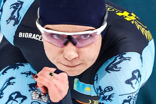 ITALY, MILAN - FEBRUARY 9, 2026: Elizaveta Golubeva of Kazakhstan competes in the women s Speed skating, Eisschnelllauf 1000m event at Milano Speed Skating Stadium during the 2026 Winter Olympic Games, Olympische Spiele, Olympia, OS Mikhail Tereshchenko TASS  88455014