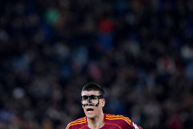 Roma™s Gianluca Mancini during the Serie A EniLive soccer match between Roma and Cagliari at the Rome s Olympic stadium, Italy - Friday February 9, 2026 - Soccer ( Photo by Alfredo Falcone LaPresse )  Copyright: xAlfredoxFalcone LaPressex