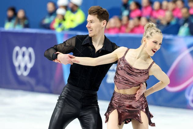 February 9, 2026, Milan, Lombardy, Italy: Juulia Turkkila of Team Finland and Matthias Versluis of Team Finland skate during the Milano Cortina 2026 Olympic Winter games, Winterspiele,Spiele, Summer games at Milano Ice Skating Arena. Olympics 2026: Milano Cortina: Figure skating, Eiskunstlauf - Mixed Ice Dance Rhythm Dance  - ZUMAm117 20260209_oly_m117_013 Copyright: xDavidxMcIntyrex