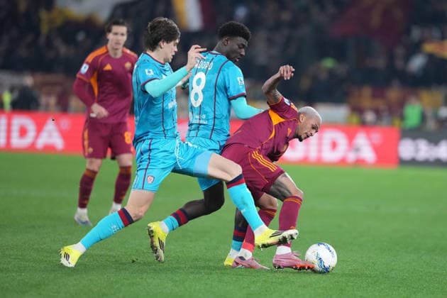 Roma™s Wesley during the Serie A EniLive soccer match between Roma and Cagliari at the Rome s Olympic stadium, Italy - Friday February 9, 2026 - Soccer ( Photo by Alfredo Falcone LaPresse )  Copyright: xAlfredoxFalcone LaPressex