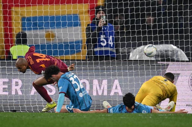 Dc Roma 09 02 2026 - campionato di calcio serie A Roma-Cagliari foto Domenico CippitelliImage nella foto; gol Donyell Malen 