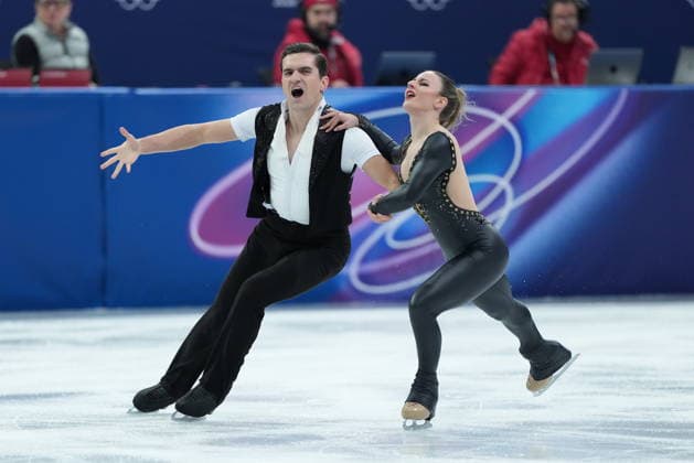 February 9, 2026, Milan, ITALY: Marie-Jade Lauriault and Romain Le Gac compete in the Figure skating, Eiskunstlauf Ice Dance Rhythm Dance event during the 2026 Milan Cortina Winter Olympics in Milan, Italy on Monday, February 9, 2026. Canada News - February 9, 2026  - ZUMAc35_ 20260209_zaf_c35_148 Copyright: xNathanxDenettex