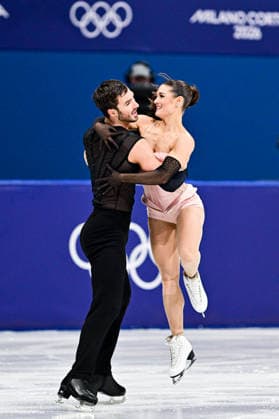 Laurence FOURNIER BEAUDRY & Guillaume CIZERON (FRA), during Ice Dance Rhythm Dance, at the Olympic Winter games, Winterspiele,Spiele, Summer games Milano Cortina 2026, at Milano Ice Skating Arena, on February 9, 2026 in Milan, Italy. Noxthirdxpartyxsales  aflo_319131144