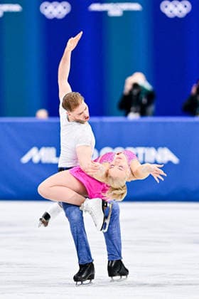 Natalie TASCHLEROVA & Filip TASCHLER (CZE), during Ice Dance Rhythm Dance, at the Olympic Winter games, Winterspiele,Spiele, Summer games Milano Cortina 2026, at Milano Ice Skating Arena, on February 9, 2026 in Milan, Italy. Noxthirdxpartyxsales  aflo_319131426