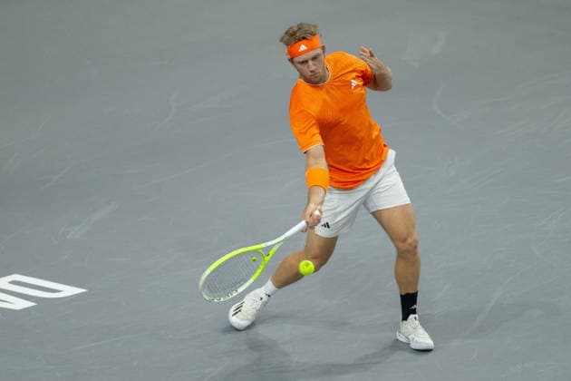February 9, 2026, Frisco, Texas, USA: ALEJANDRO DAVIDOVICH FOKINA (ESP) uses a forehand during a menÃ¢â‚¬â ¢s singles match at 2026 Nexo Dallas Open at The Ford Center at The Star in Frisco, Texas. Fokina defeated Svadja 6:4, 7:6. Tennis 2026: Dallas Open: Fokina 6:4, 7:6 Svadja  - ZUMAh193 20260209_zsp_h193_048 Copyright: xDanielxMcGregor-Huyerx