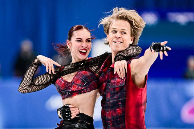 Diana DAVIS & Gleb SMOLKIN (GEO), during Ice Dance Rhythm Dance, at the Olympic Winter games, Winterspiele,Spiele, Summer games Milano Cortina 2026, at Milano Ice Skating Arena, on February 9, 2026 in Milan, Italy. Noxthirdxpartyxsales  aflo_319134247
