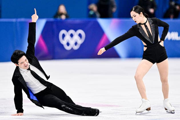 Hannah LIM & Ye QUAN (KOR), during Ice Dance Rhythm Dance, at the Olympic Winter games, Winterspiele,Spiele, Summer games Milano Cortina 2026, at Milano Ice Skating Arena, on February 9, 2026 in Milan, Italy. Noxthirdxpartyxsales  aflo_319134305