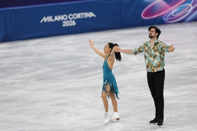 Winter Olympics - Figure skating, Eiskunstlauf Team Event Ice Dance-Rhythm Dance - Milan Jennifer Janse Van Rensburg and Benjamin Steffan of Team Germany compete in the figure skating team event ice dance-rhythm dance during the Milano Cortina 2026 Winter Olympic Games, Olympische Spiele, Olympia, OS at Milano Ice Skating Arena in Milan on February 9, 2026. Photo by Alexis Jumeau ABACAPRESS.COM Milan Italy  Copyright: xJMP ABACAx