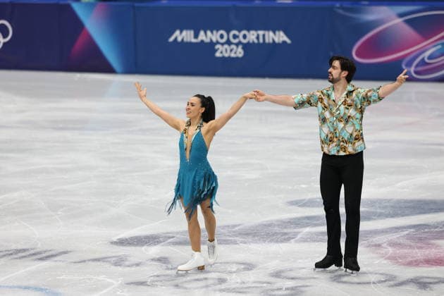 Winter Olympics - Figure skating, Eiskunstlauf Team Event Ice Dance-Rhythm Dance - Milan Jennifer Janse Van Rensburg and Benjamin Steffan of Team Germany compete in the figure skating team event ice dance-rhythm dance during the Milano Cortina 2026 Winter Olympic Games, Olympische Spiele, Olympia, OS at Milano Ice Skating Arena in Milan on February 9, 2026. Photo by Alexis Jumeau ABACAPRESS.COM Milan Italy  Copyright: xJMP ABACAx