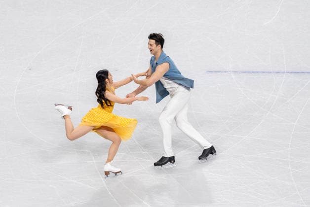 February 9, 2026, Milan, Lombardy, USA: SHIYUE WANG and LIU XINYU of China perform during the Team Event - Ice Dance - Rhythm Dance competition at the Milano Ice Skating Arena for the Milano Cortina 2026 Winter Olympics in Milan, Italy. Milan USA - ZUMAa161 20260209_aaa_a161_052 Copyright: xWalterxG.xArcexSr.x