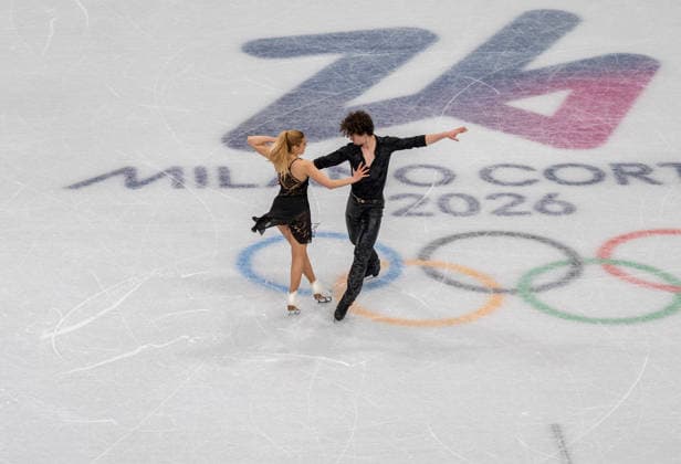 February 9, 2026, Milan, Lombardy, USA: SOFIA VAL and ASAF KAZIMOV of Spain perform during the Team Event - Ice Dance - Rhythm Dance competition at the Milano Ice Skating Arena for the Milano Cortina 2026 Winter Olympics in Milan, Italy. Milan USA - ZUMAa161 20260209_aaa_a161_073 Copyright: xWalterxG.xArcexSr.x