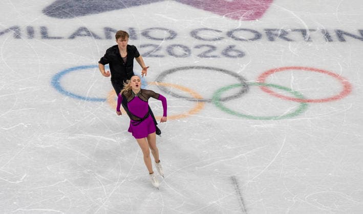 February 9, 2026, Milan, Lombardy, USA: MILLA RUUD REITAN and NIKOLAJ MAJOROV of Sweden perform during the Team Event - Ice Dance - Rhythm Dance competition at the Milano Ice Skating Arena for the Milano Cortina 2026 Winter Olympics in Milan, Italy. Olympics 2026: Milano Cortina: Team Event Ice Dance Rhythm Dance  - ZUMAa161 20260209_aaa_a161_100 Copyright: xWalterxG.xArcexSr.x