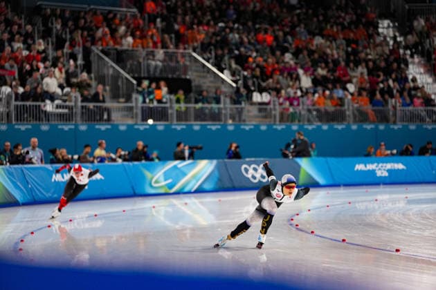 YOSHIDA Yukino from Japan during the 1000 mt women Speed skating, Eisschnelllauf at the Milano Cortina 2026 Winter Olympics, in Milan (Italy) February 9, 2026 (Photo Gian Mattia D Alberto LaPresse)  Copyright: xGianxMattiaxD Alberto LaPressex